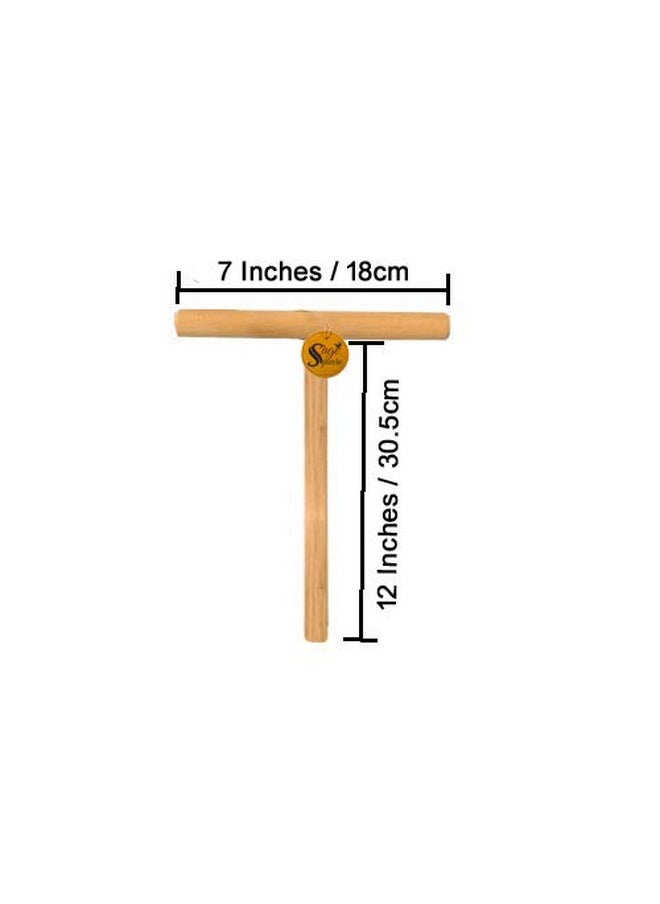 Hand Held Tame Stand For Handling Birds And Trainning, Natural Wood And Safe For Birds