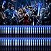 YOFOBU 72 PCS Blue Fiber Optic Wands Glow Fiber Wands Bulk LED Light Up Wands with 3 Flashing Modes LED Flashing Sticks for EasterMothers DayJuly 4th Christmas Wedding Gender Reveal Birthday - Image 2