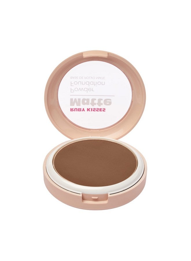 Ruby Kisses Powder Foundation Full Coverage Matte Foundation Long Lasting Face Makeup 0.35 Oz. (Cognac) - Image 3