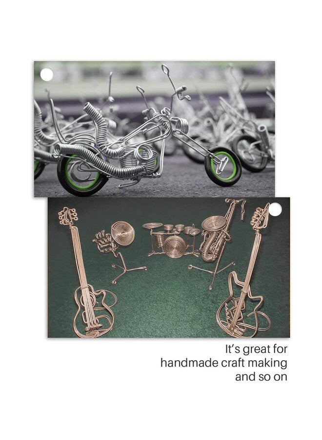 يُسلِّم 5 قطع + مقص، سلك بونساي ومجموعة أدوات بونساي، سلك شجرة بونساي بطول إجمالي لأشجار بونساي في الأماكن المغلقة، مقاس 1 مم، 1.5 مم، 2 مم، 3 مم، 4 مم، سلك ألومنيوم - Image 4