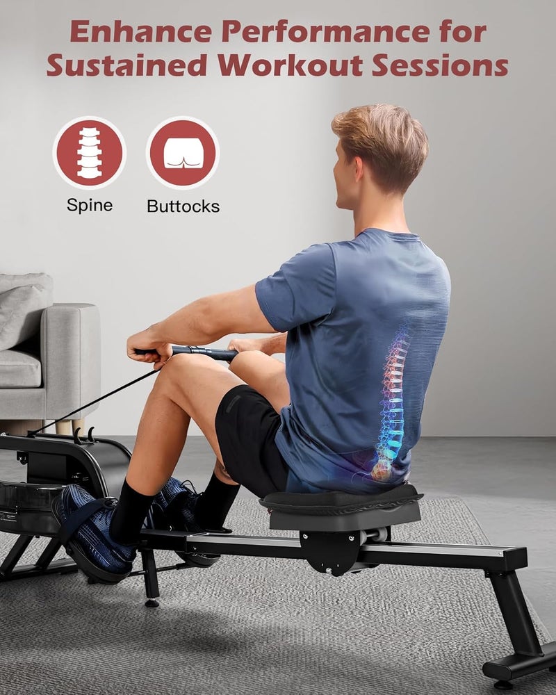 Fitense Rowing Machine Seat Cushion with Extra Sports Headband - Memory Foam Pad for Concept 2 Rower and More - Image 5