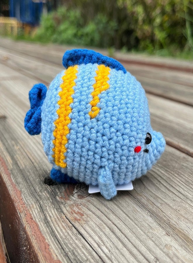 PLWalker Crochet Fish Gifts, Emotional Support Fish Positive Cute Funny Cool Office Desk Decor Decorations for Her Women Men - Image 2