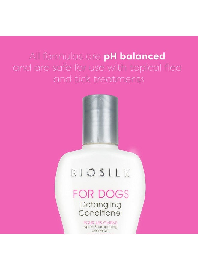 بيوسيلك بلسم سيلك ثيرابي لفك تشابك شعر الكلاب من بيوسيلك للكلاب - مرطب لفك تشابك شعر الكلاب، وترطيبه، وإزالة التشابك - مستلزمات العناية بالكلاب، 12 أونصة سائلة - Image 2