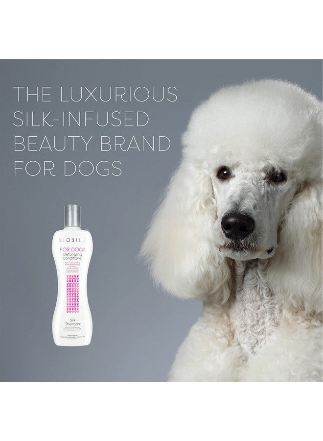 بيوسيلك بلسم سيلك ثيرابي لفك تشابك شعر الكلاب من بيوسيلك للكلاب - مرطب لفك تشابك شعر الكلاب، وترطيبه، وإزالة التشابك - مستلزمات العناية بالكلاب، 12 أونصة سائلة - Image 4