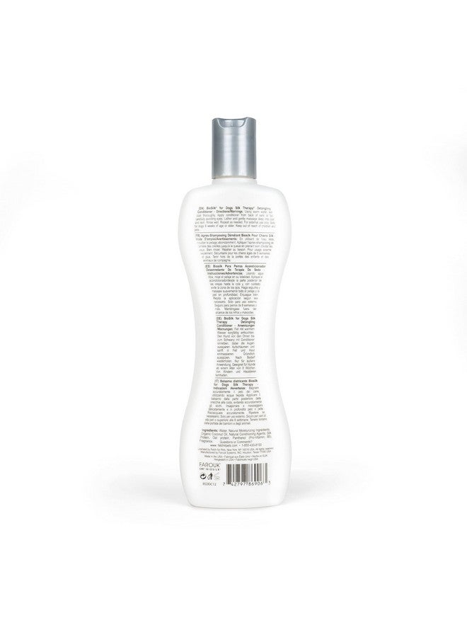 بيوسيلك بلسم سيلك ثيرابي لفك تشابك شعر الكلاب من بيوسيلك للكلاب - مرطب لفك تشابك شعر الكلاب، وترطيبه، وإزالة التشابك - مستلزمات العناية بالكلاب، 12 أونصة سائلة - Image 5