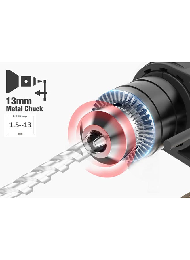كاتربلر - مثقاب الصدمات CAT DX175 بقوة 600 واط، سرعة دوران تتراوح بين 0-3000 لفة في الدقيقة، وحجم 13 مم - Image 1