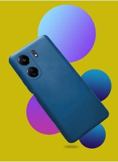 دبليو تيك غطاء حماية من السيليكون السائل الناعم لهاتف Xiaomi Redmi 13C 4G 2023 / Xiaomi Poco C65 4G 2023 أزرق داكن  - Image 2