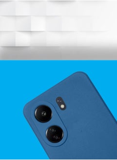 دبليو تيك غطاء حماية من السيليكون السائل الناعم لهاتف Xiaomi Redmi 13C 4G 2023 / Xiaomi Poco C65 4G 2023 أزرق داكن  - Image 3