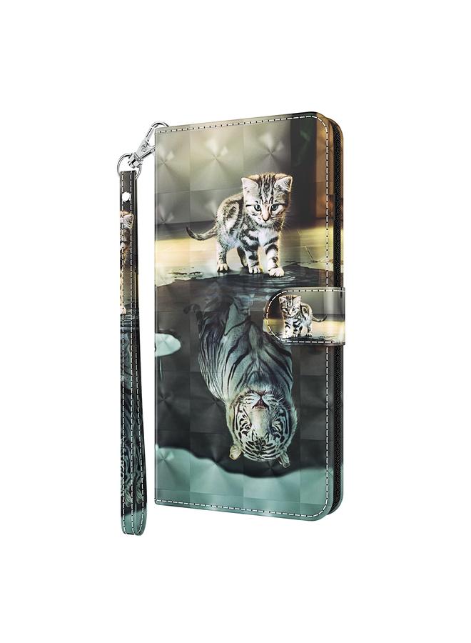 اس-توب جراب لهاتف Realme GT2 / GT Neo2 / GT Neo 3T بنمط رسم ثلاثي الأبعاد جراب هاتف TPU + PU - Image 2