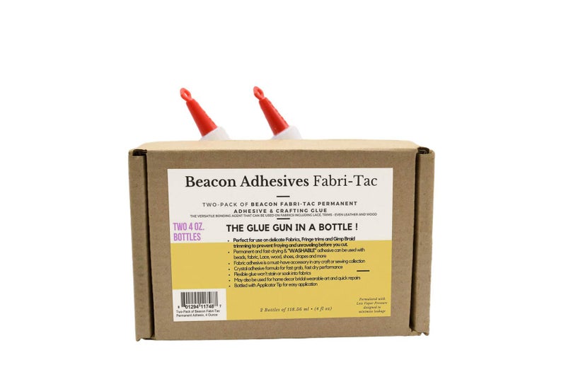 Beacon Twin-Pack of Beacon Fabri-Tac Permanent Adhesive, 4 Ounce The Glue Gun in A Bottle ! (Original Version) - Image 2