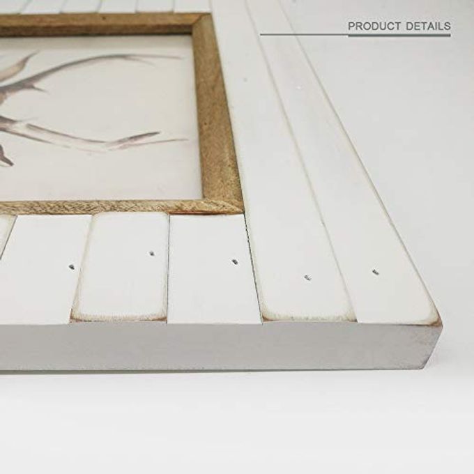 icheesday 8x10 Wooden Picture Frame Rustic Distressed White Photo Frame with Glass Cover Ready to Table Top and Wall Mounting - Image 3