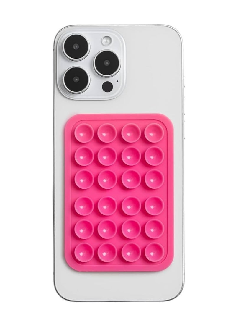 Silicone Suction Cup Phone Case Mount Double-Sided, Detachable Mount Silicon Sticky Phone Stand for iPhone and Android, Hands-Free Strong Grip Holder for Selfies and Videos - Image 1