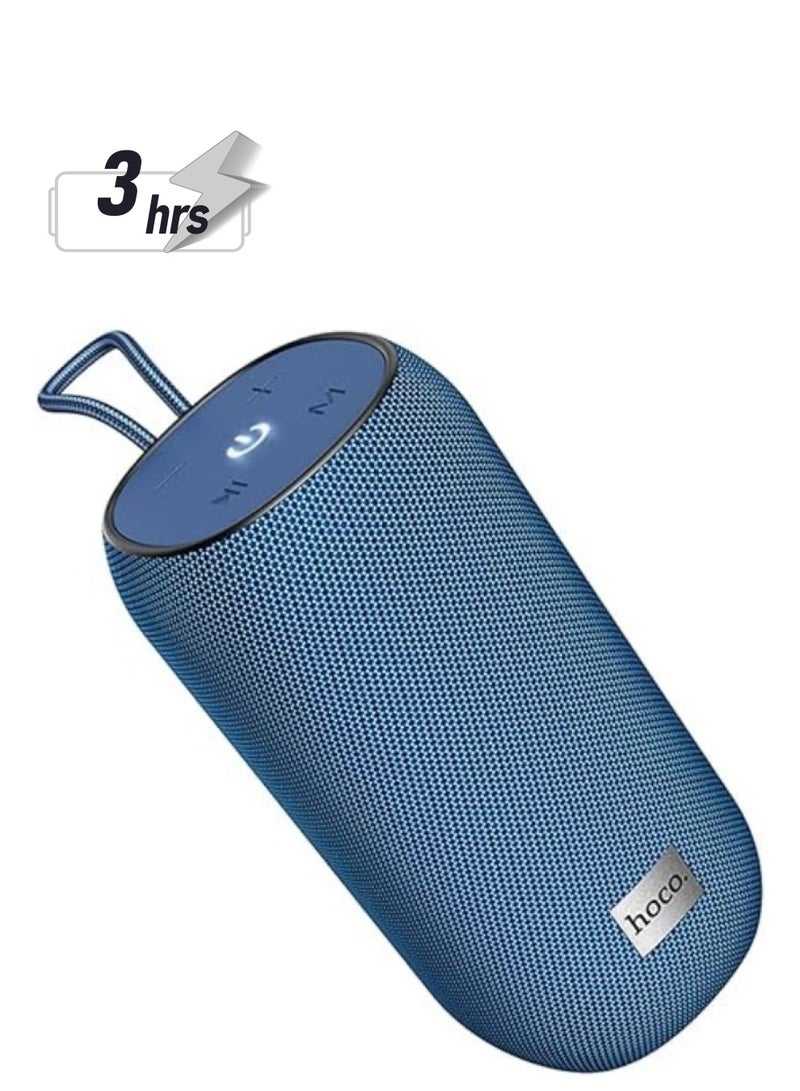 Hoco Sonar Sports Wireless Speaker, Bluetooth V5.0, Battery Capacity: 1200mAh, Music Time Up To: 3 Hours, Support Bluetooth, FM, TF card, U disk, TWS - Navy Blue - Image 1