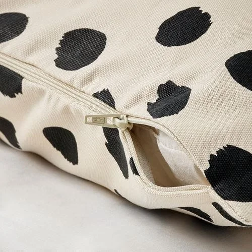 أيكيا Throw Pillow Cushion Cover, meridyendukkan Off-White-Black Dot Patterned 50*50 cm Cotton