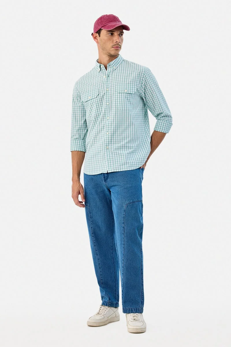 SNITCH Double Pocket Gingham Shirt