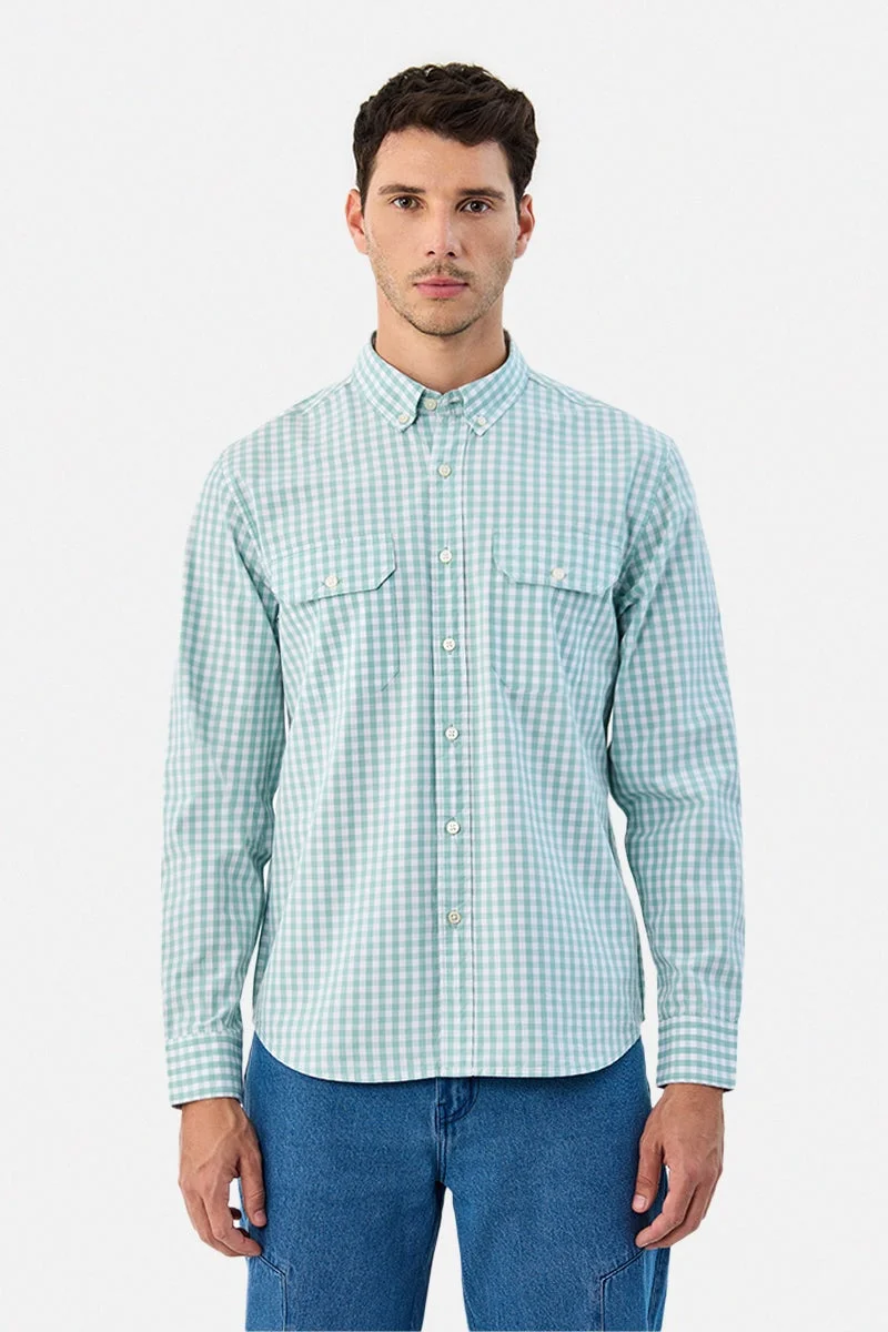 SNITCH Double Pocket Gingham Shirt