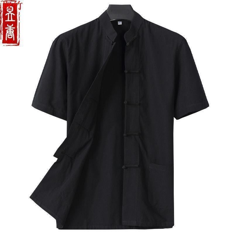 Mens Traditional Tang Shirt Summer Short Sleeve Express Remarks  - Image 4