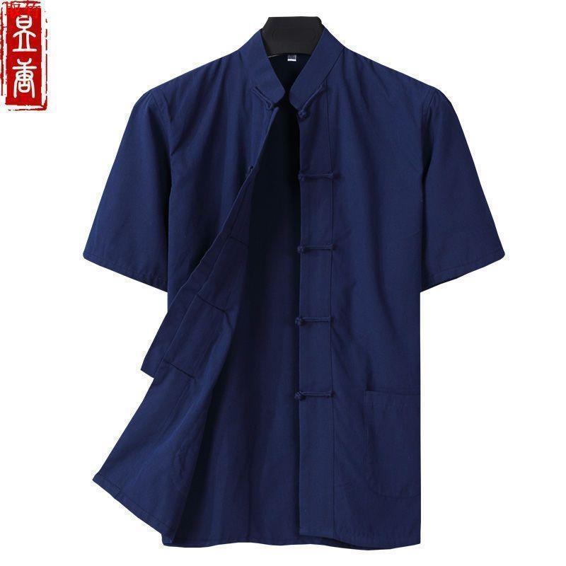 Mens Traditional Tang Shirt Summer Short Sleeve Express Remarks  - Image 5