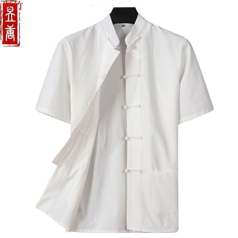 Mens Traditional Tang Shirt Summer Short Sleeve Express Remarks  - Image 3