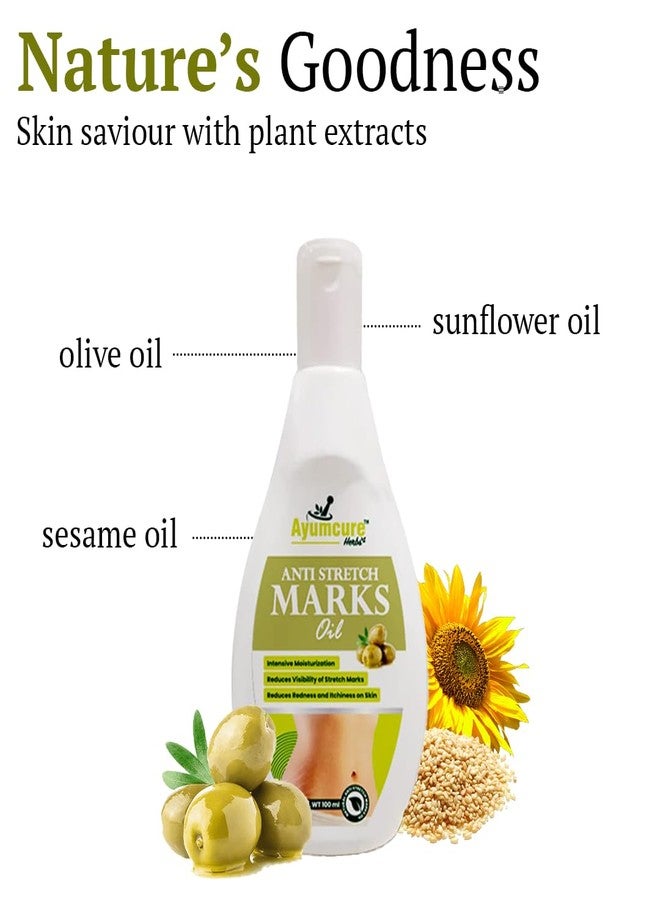 Ayumcure Stretch Mark Oil (100ml) & Anti Dark Circle Serum (50ml) Combo | Skin Nourishment for Body & Eyes | For Pregnancy, Fine Lines, Dark Circles & Hydration | For Men & Women - Image 5