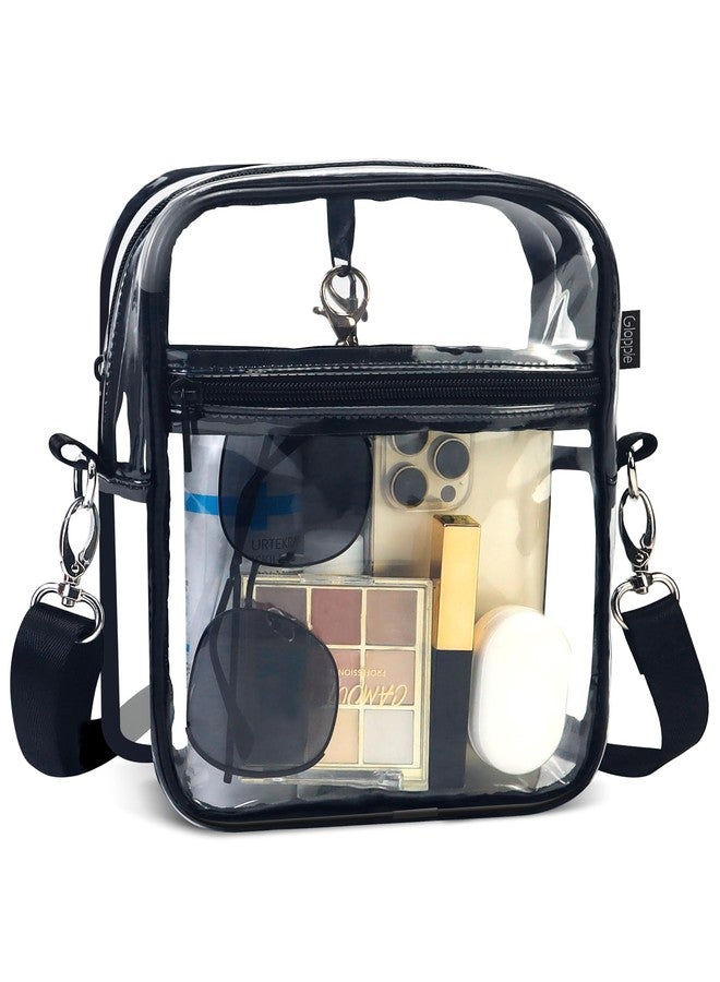 Gloppie Clear Bags for Women Stadium Approved Clear Crossbody Purse for Stadium Events Festival Concerts PVC Bag - Image 1