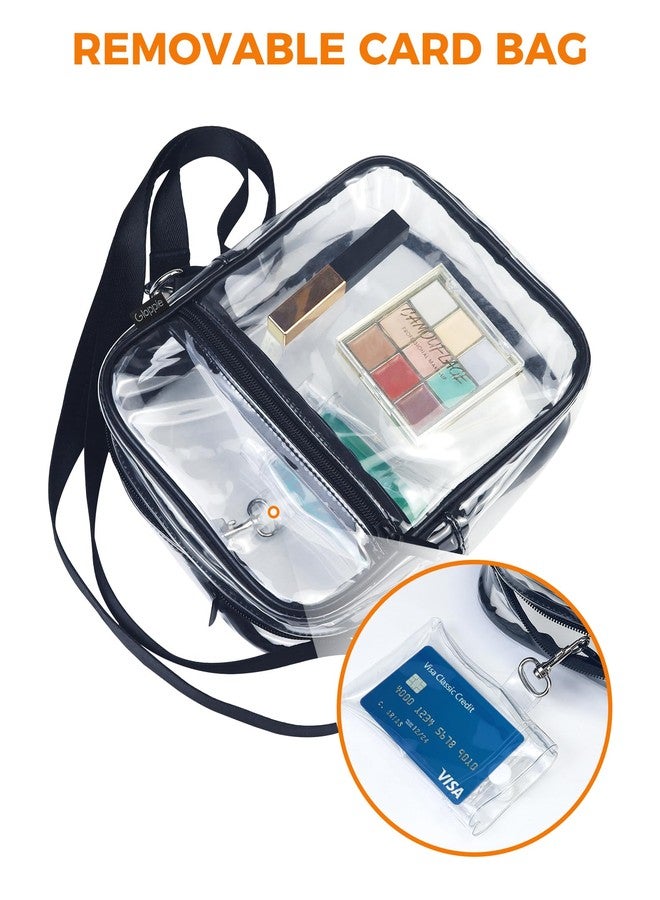 Gloppie Clear Bags for Women Stadium Approved Clear Crossbody Purse for Stadium Events Festival Concerts PVC Bag - Image 4