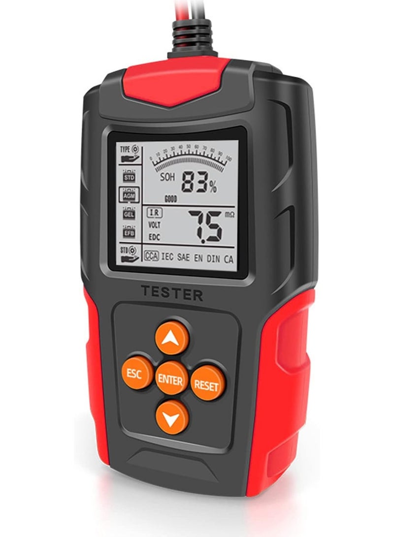 Soofam Car Battery Tester - 12V 24V Automotive Battery Load Tester CCA Digital Auto Battery Analyzer Accurate Battery Diagnostic Tool for Car Truck Motorcycle ATV SUV (8-30V) - Image 5