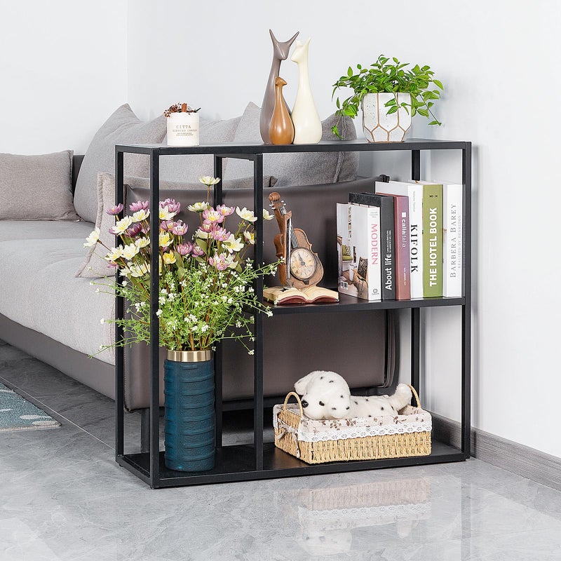 HDANI Console Table, Narrow Entryway Table, 3 Tier Metal Hallway Table, 9.8''Dx31.5''Wx29.7''H(Black) - Image 2