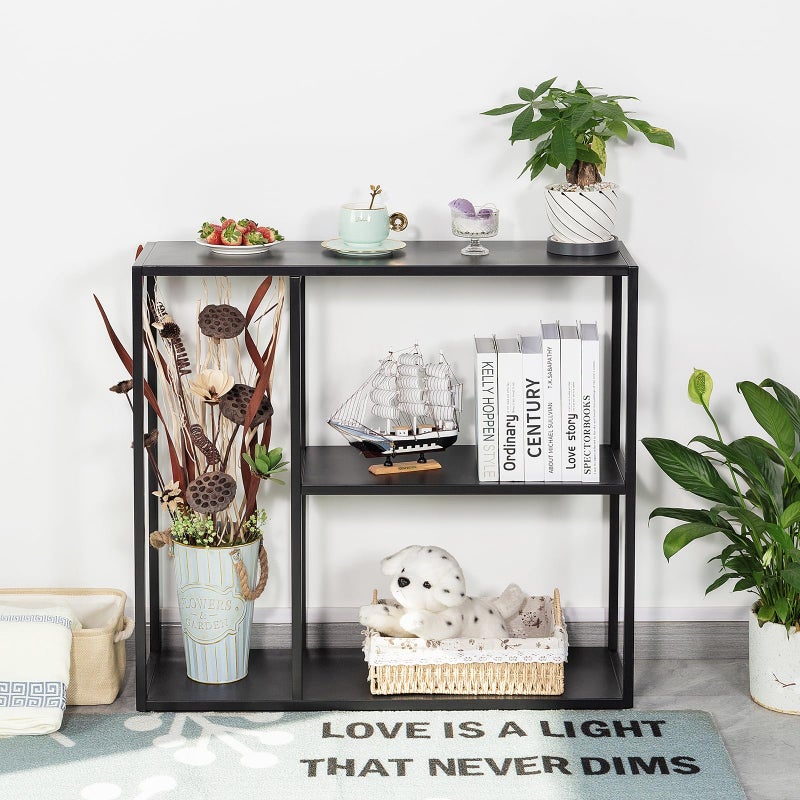 HDANI Console Table, Narrow Entryway Table, 3 Tier Metal Hallway Table, 9.8''Dx31.5''Wx29.7''H(Black) - Image 3