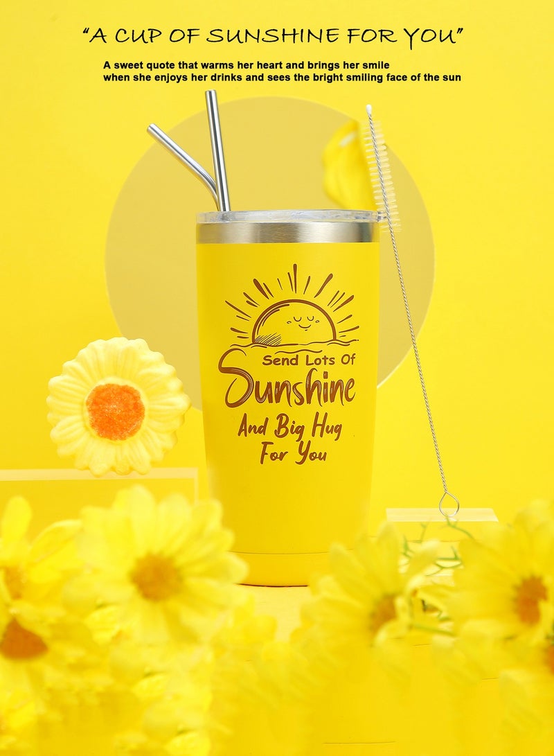 Premium Birthday Gift Box for Girls - Sunflower Bath Set, Socks & Jewelry Spa Essentials for Women & Teens - Ramadan, Wedding, Friendship Gifts (Yellow Theme)