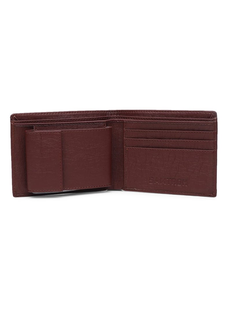 SAMTROH Tan & Black PU Leather Wallet for Men I 2 Card Slots I 2 Currency & Secret Compartments I 6 ID Card Slots - Image 3