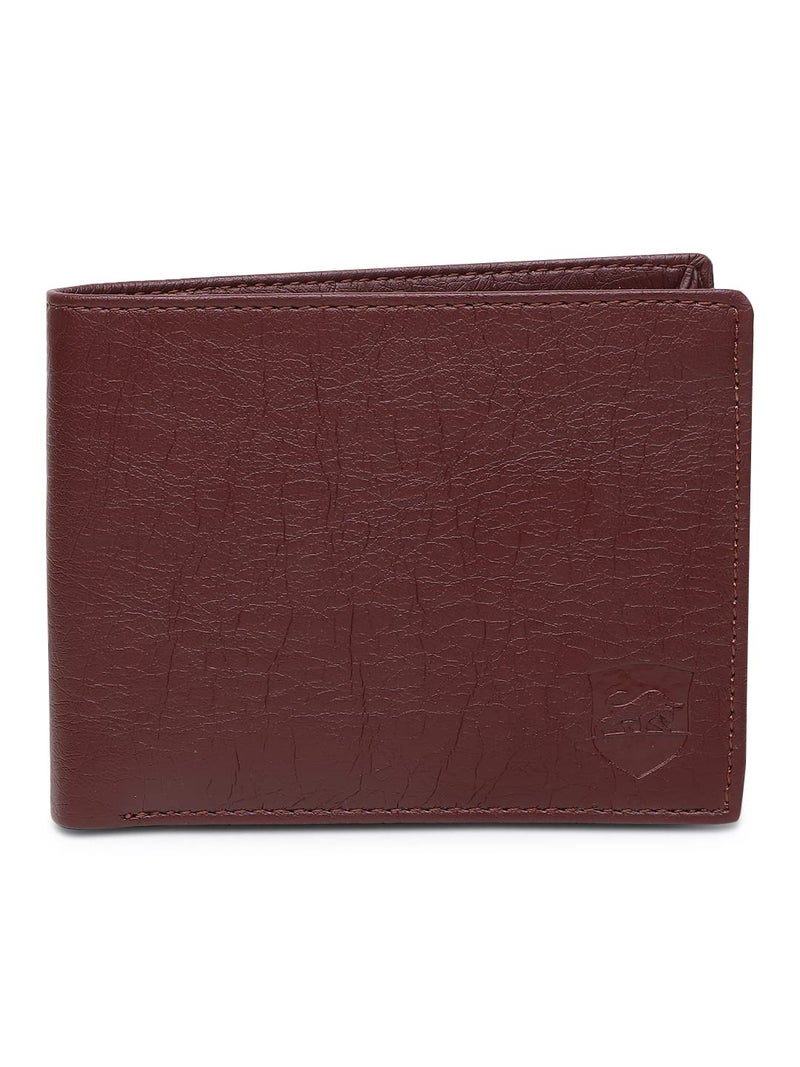 SAMTROH Tan & Black PU Leather Wallet for Men I 2 Card Slots I 2 Currency & Secret Compartments I 6 ID Card Slots - Image 1
