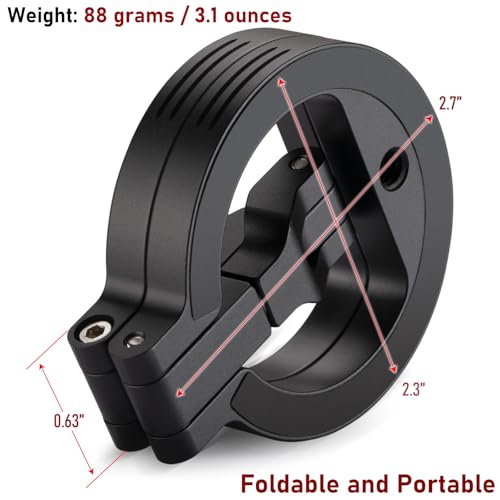 Zelnoox Double Magnetic Ring Phone Holder – Attach to Any Iron Surface | 1/4" Screw Hole | Compatible with iPhone 16/15/14/13/12 Pro Max Series & Magnetic Cases (MS-02R) - Image 3
