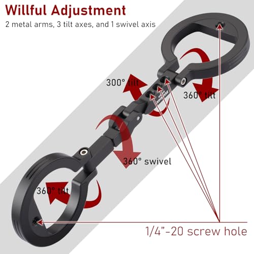 Zelnoox Double Magnetic Ring Phone Holder – Attach to Any Iron Surface | 1/4" Screw Hole | Compatible with iPhone 16/15/14/13/12 Pro Max Series & Magnetic Cases (MS-02R) - Image 5