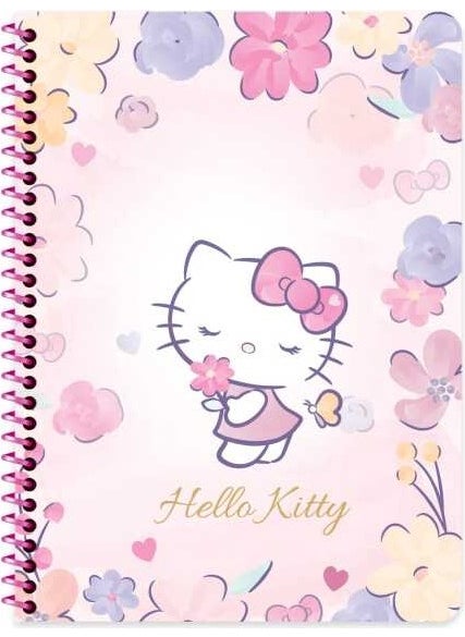Keskin Color Sharp Color Hello Kitty Spiral Cardboard Cover Notebook 16.5X22.5 80 Sheets Lined  - Image 2