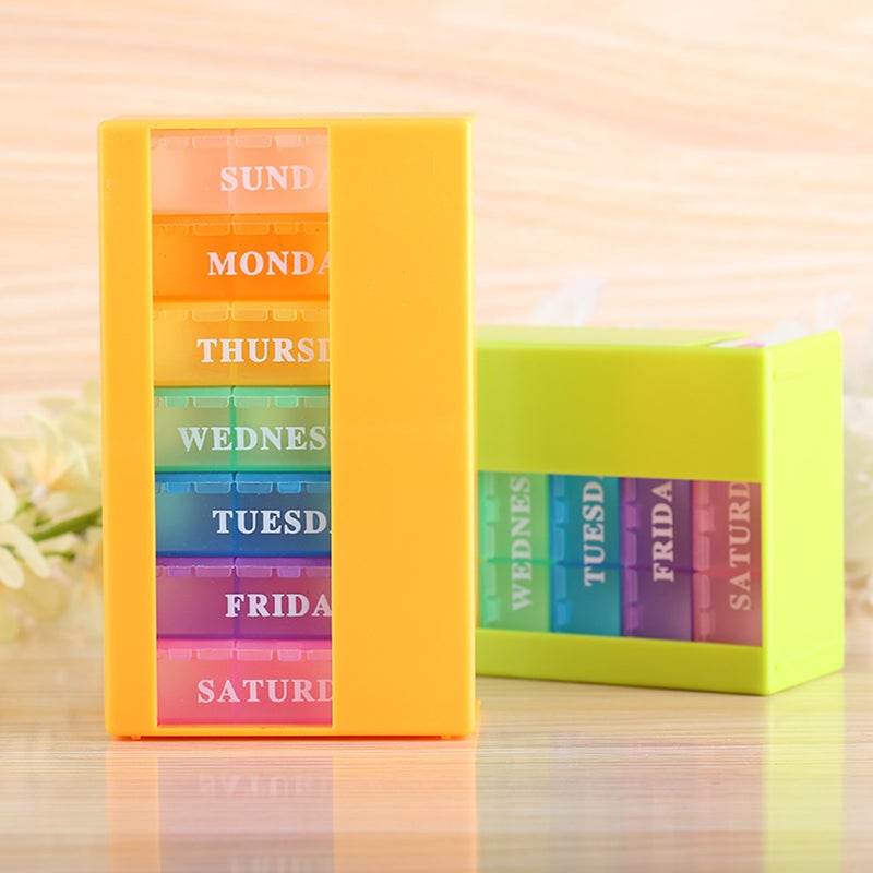 New Style Weekly Pill Organizer Portable Storage Box Travel 7-Day Medication Case 21 Slots 3 Times A day - Image 2