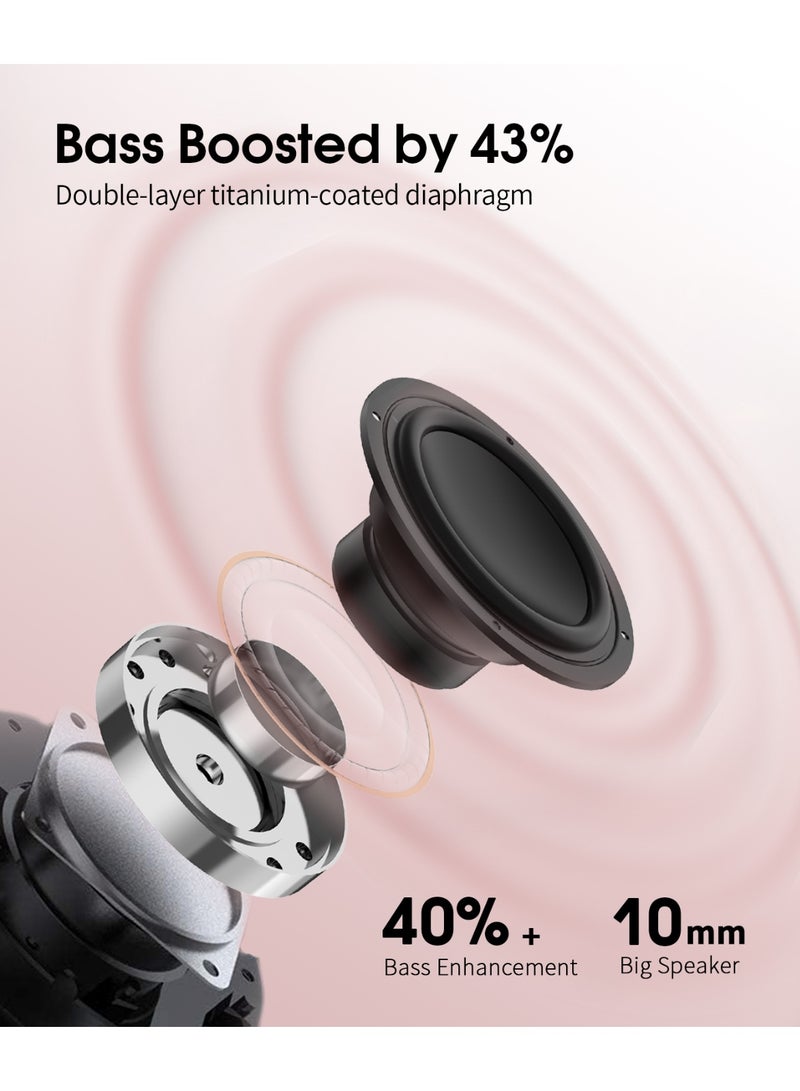 X17 True Wireless Earphones, Rose Gold Ear buds 5.3 with Noise Cancelling, Waterproof Sport Design with Secure Ear Hook Fit for Sports, Running and Workout - Image 3