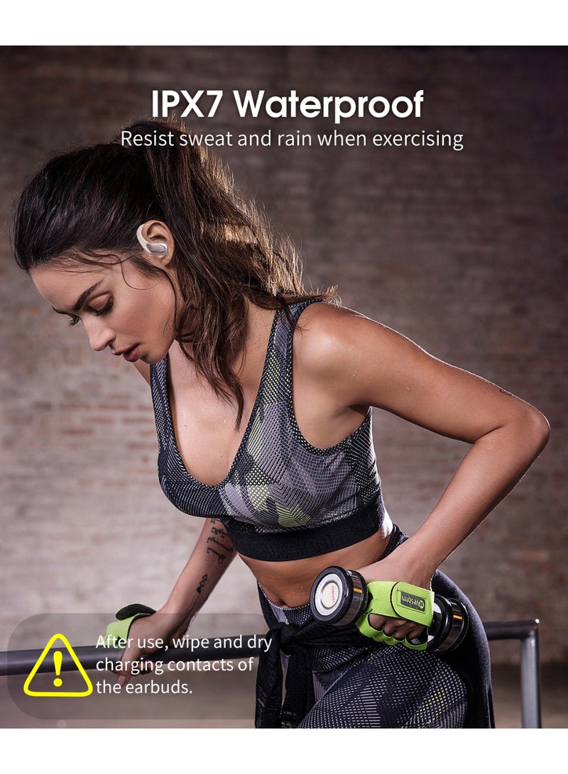 X17 True Wireless Earphones, Rose Gold Ear buds 5.3 with Noise Cancelling, Waterproof Sport Design with Secure Ear Hook Fit for Sports, Running and Workout - Image 4
