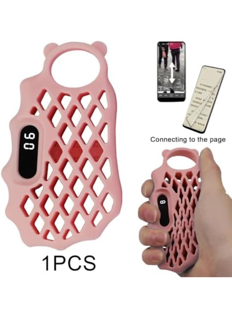 SYOSI Hand Grip Strengthener & Auto Clicker, TikTok Remote Control Page Turner with Grip Ring, Forearm Strength Trainer with Digital Counter, Ideal for iOS/Android Users, Adults, and Teens - Image 4