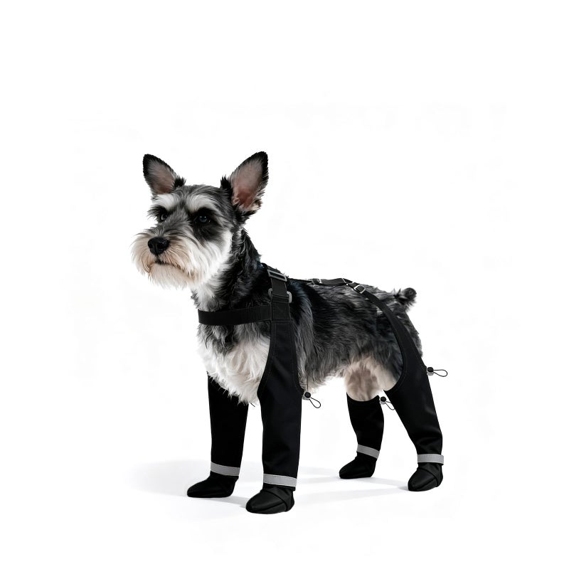 BillionChains Dog Boots with Adjustable Suspender, Anti-Slip Dog Shoes, Waterproof Paw Protector for Rainy, Snowy, Hot Pavement, S - Image 1