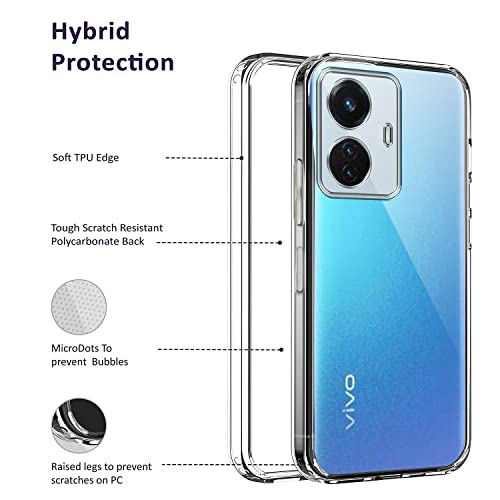 Jkobi Back Cover Case for Vivo T1 44W (Silicone Crystal Clear | Pure Camera Protection | Soft and Flexible for Charger and Headphone sockets | Shockproof Bumpers | Transparent) - Image 5