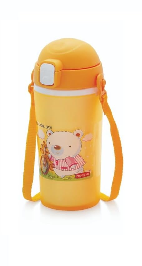 PUTHAK PUTHAK Kids Plastic Water Bottle With Straw And Belt 1Piece Random Color Will Be Sent 500ml Round 1 TRENDY005  - Image 2