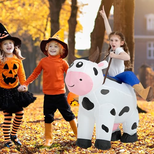 tasanor Blow Up Cow Costumes,Inflatable Costumes for Kids,Inflatable Cow Costume,Halloween Costumes for Girls/Boys (4-6YRS) - Image 3