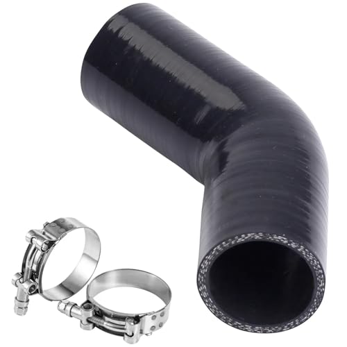 YSIL 25 45 Degree Elbow Coupler Silicone Hose 4Ply Reinforced Turbo Intercooler Intake Piping with TBolt Clamps 5MM Thickness - Image 1