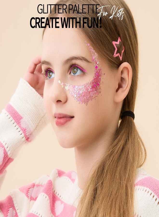 FANDAMEI 25 Colors Face Glitter, Face Glitter for Women Kids Girls, Glitter Gel No Glue Needed, Glitter for Body Hair Halloween Rave Carnival Makeup - Image 5