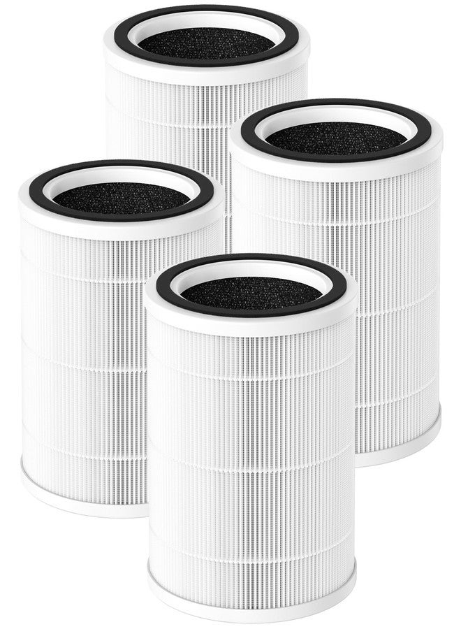 CFKREYA 4 Pack AC400 Air Purifier Filter Replacement for Purivortex AC400 Air Purifier, 3-in-1 Filtration System, White - Image 1