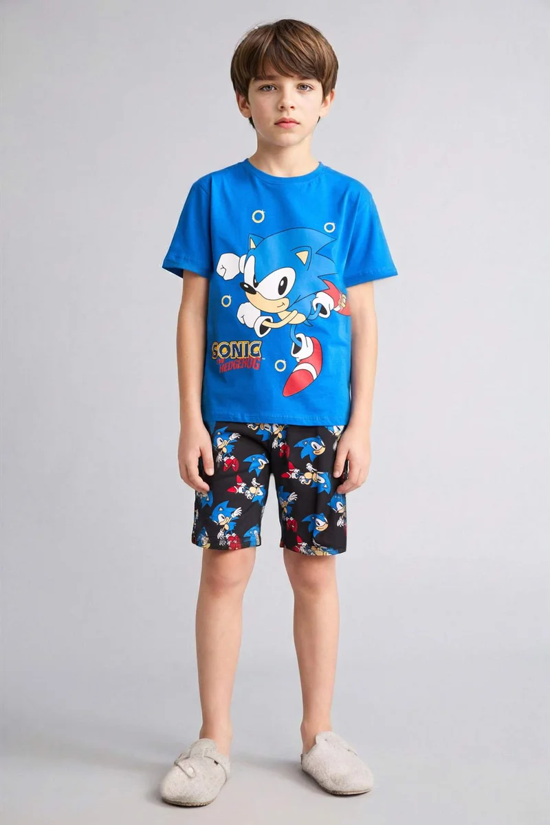 ديفاكتو Boy Sonic the Hedgehog Regular Fit 2 Piece Pajama Set