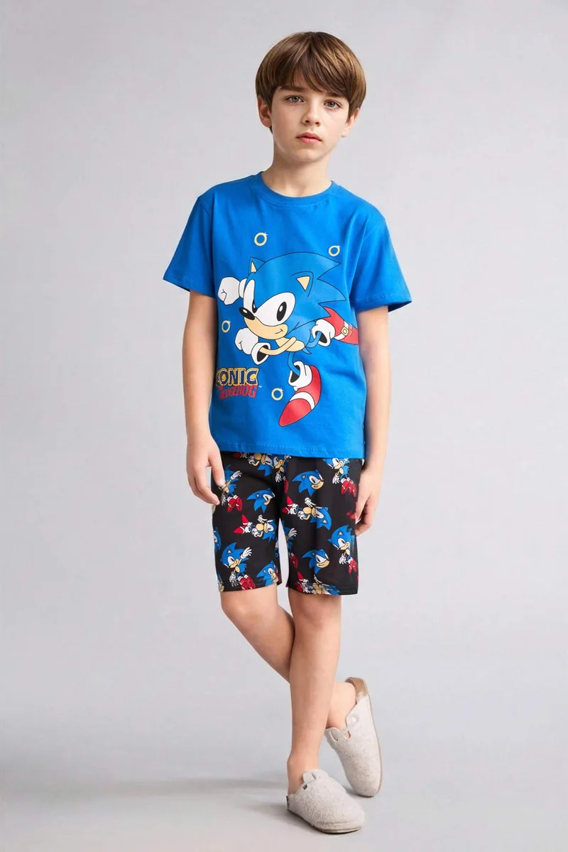 ديفاكتو Boy Sonic the Hedgehog Regular Fit 2 Piece Pajama Set