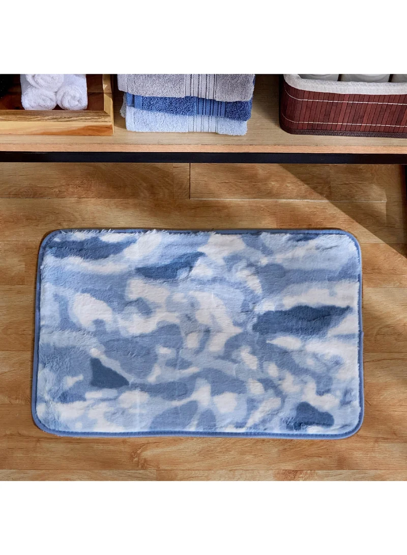 Home Box Henna Printed Rabbit Fur Bath Mat 60 x 40 cm