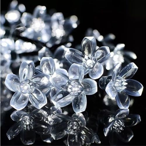 KHIZAR LED String Lights for Decoration, Fairy Curtain & Hanging Lights for Bedroom, Ramadan, Eid, Festival & Home Wall Decor (White Flower) - Image 2